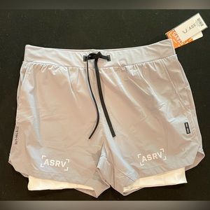 Never Worn - ASRV Liner Short, Large, Slate Grey/White